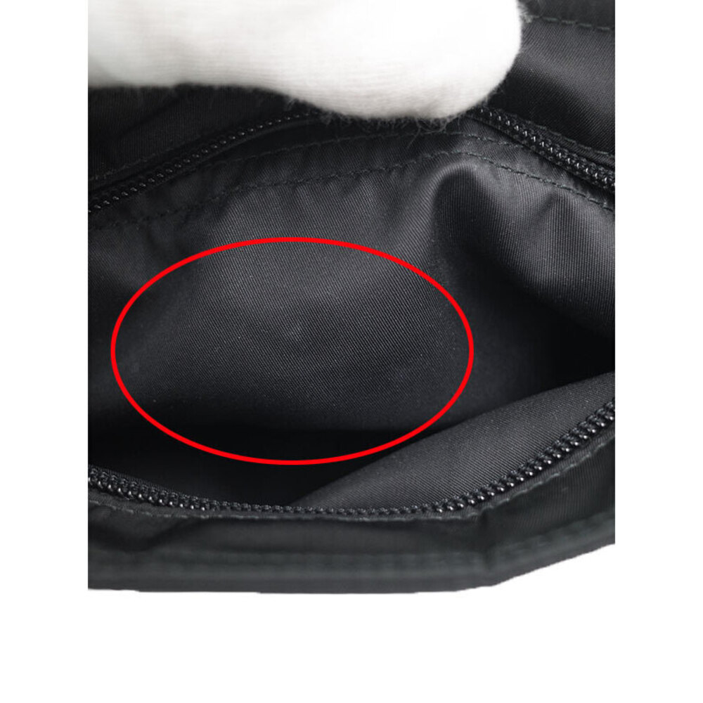 Prada messenger Crossbody saffiano bag Tessuto Black Leather Nero - Picture 4 of 9